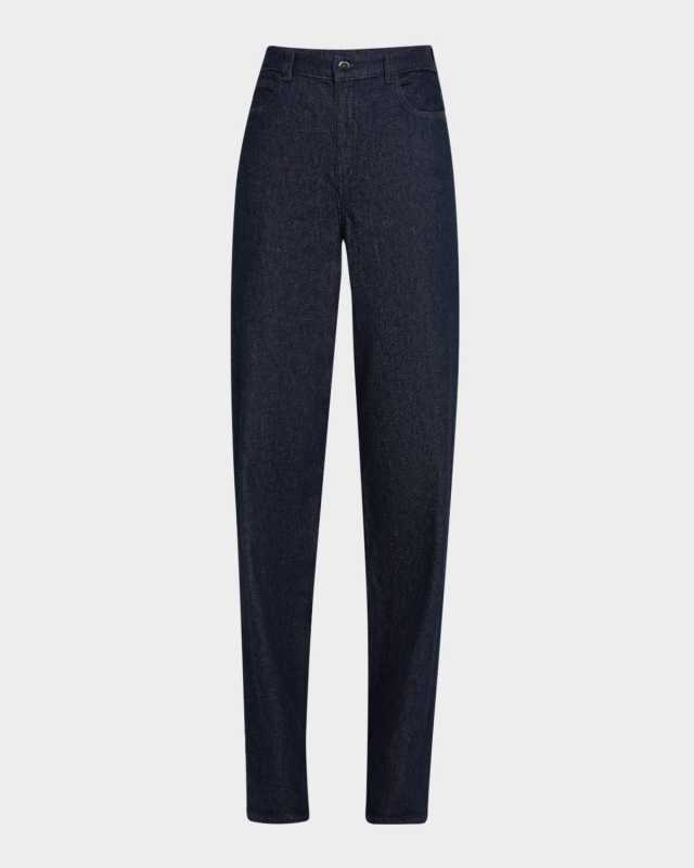 High-Rise Cotton Denim Jeans